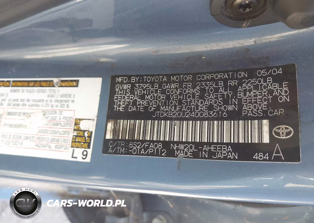 2004 Toyota Prius VIN:JTDKB20U240083616 - 9