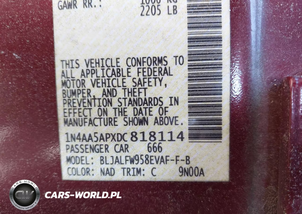 2013 Nissan Maxima 3.5 Sv VIN:1N4AA5APXDC818114 - 9