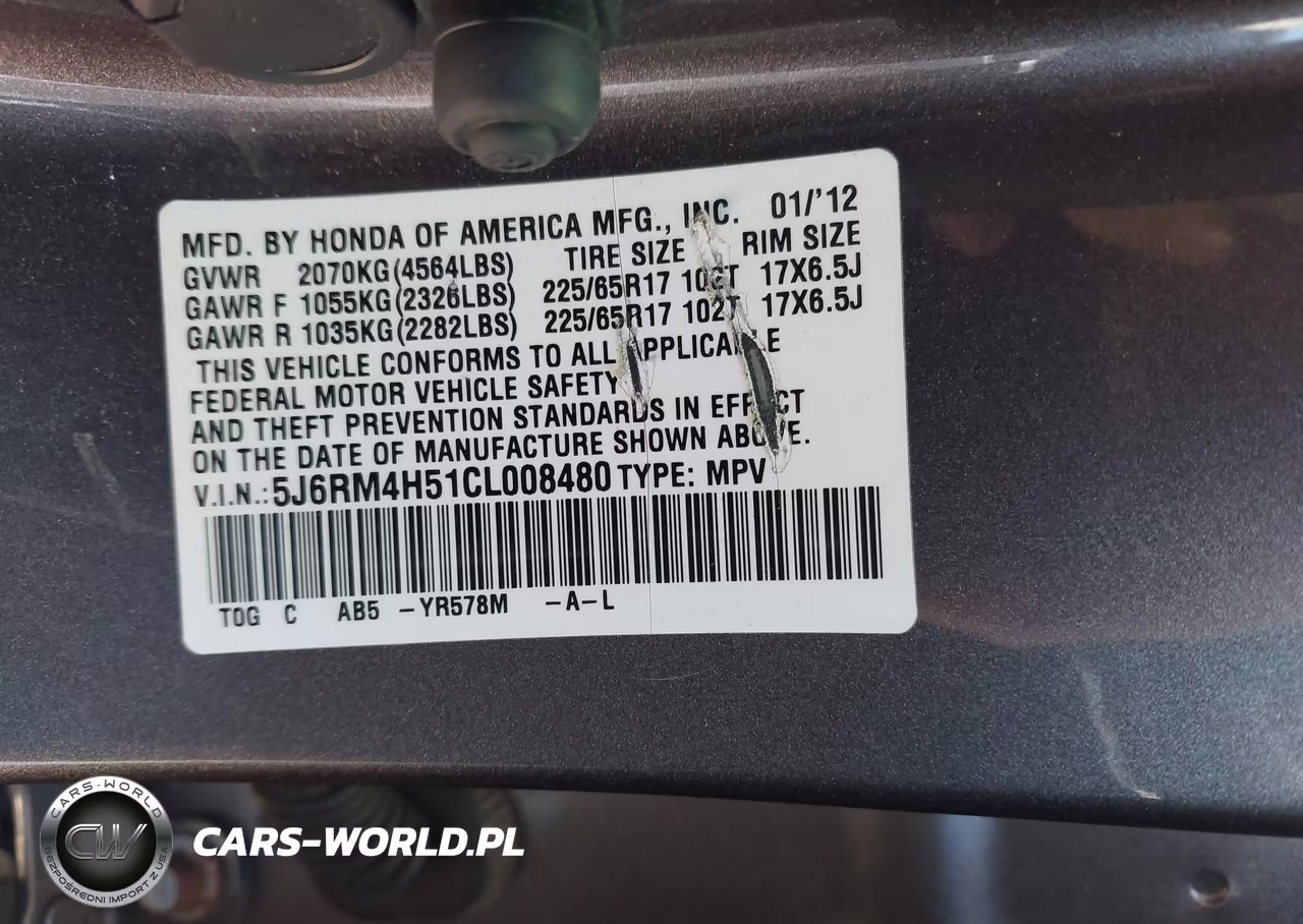 2012 Honda Cr-V Ex VIN:5J6RM4H51CL008480 - 9