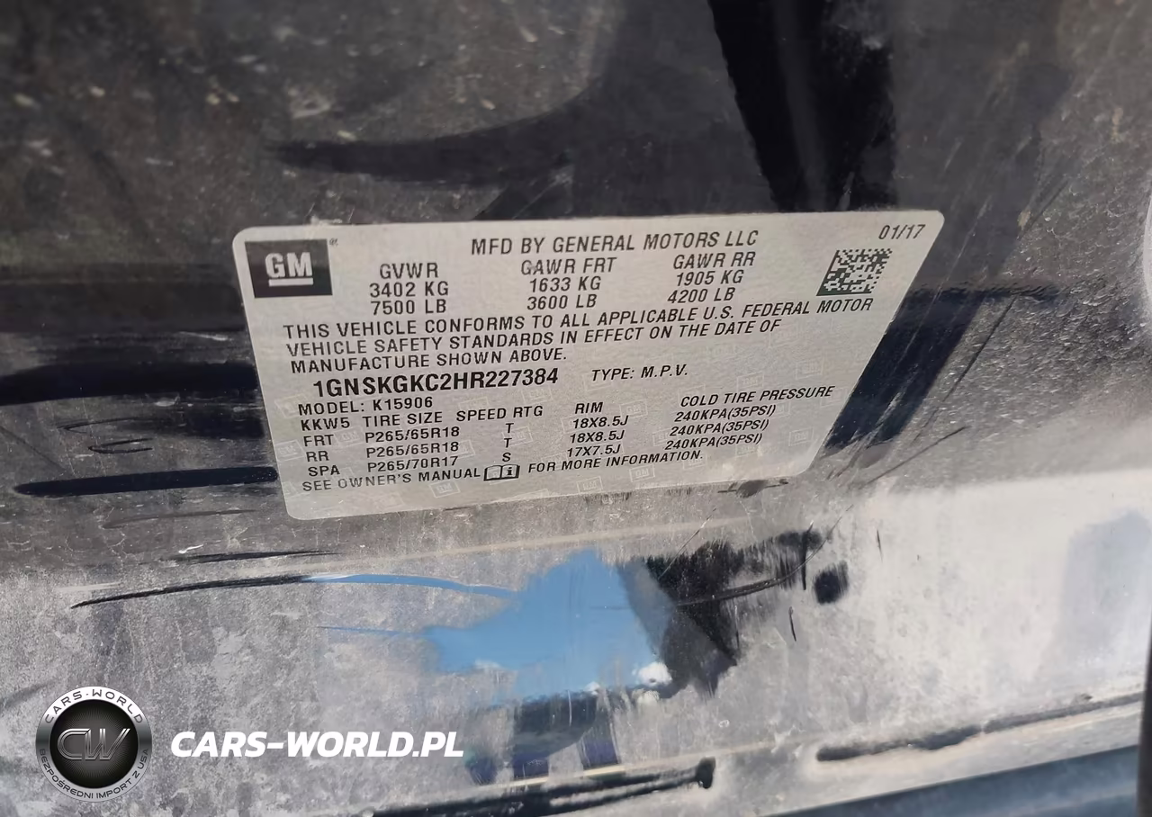 2017 Chevrolet Suburban Ls VIN:1GNSKGKC2HR227384 - 9