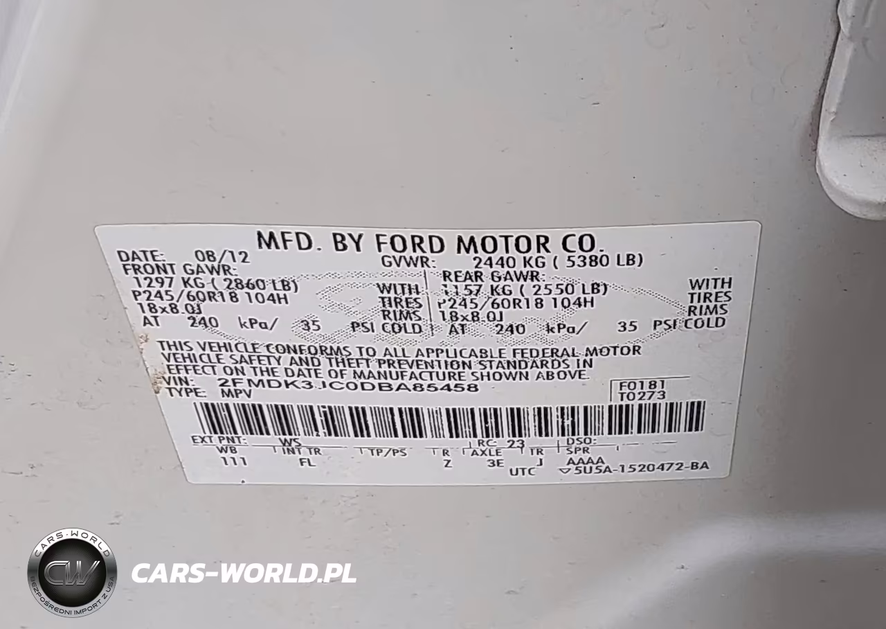 2013 Ford Edge Sel VIN:2FMDK3JC0DBA85458 - 9