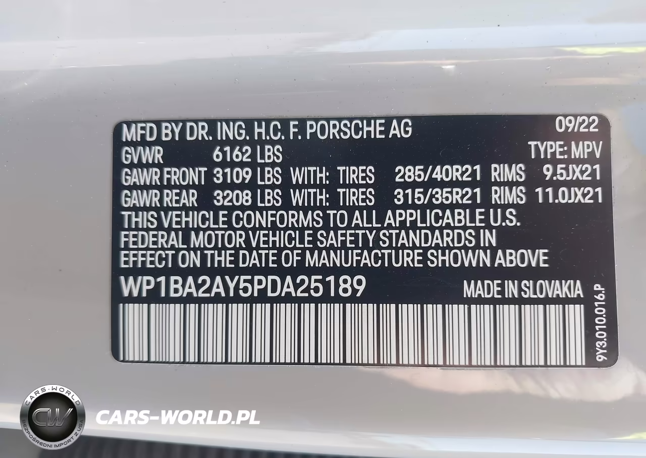2023 Porsche Cayenne Coupe Platinum Edition VIN:WP1BA2AY5PDA25189 - 9