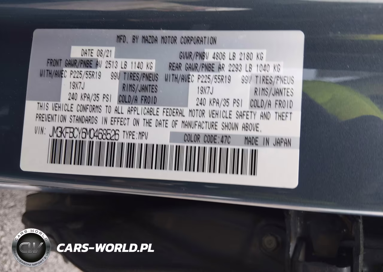 2021 Mazda Cx-5 Carbon Edition Turbo VIN:JM3KFBCY6M0468526 - 9