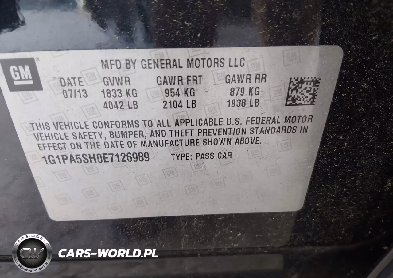 2014 Chevrolet Cruze Ls Auto VIN:1G1PA5SH0E7126989 - 9