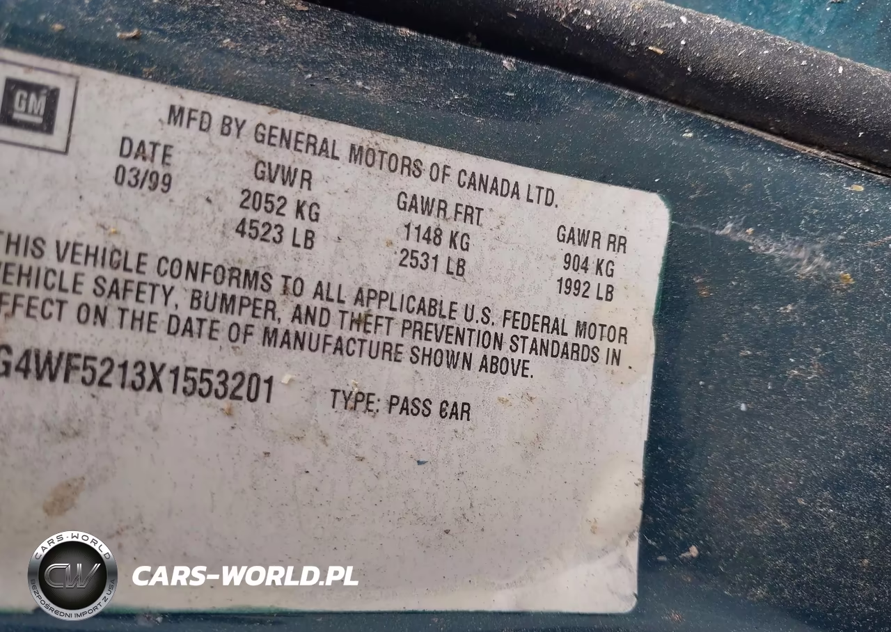 1999 Buick Regal Gse VIN:2G4WF5213X1553201 - 9
