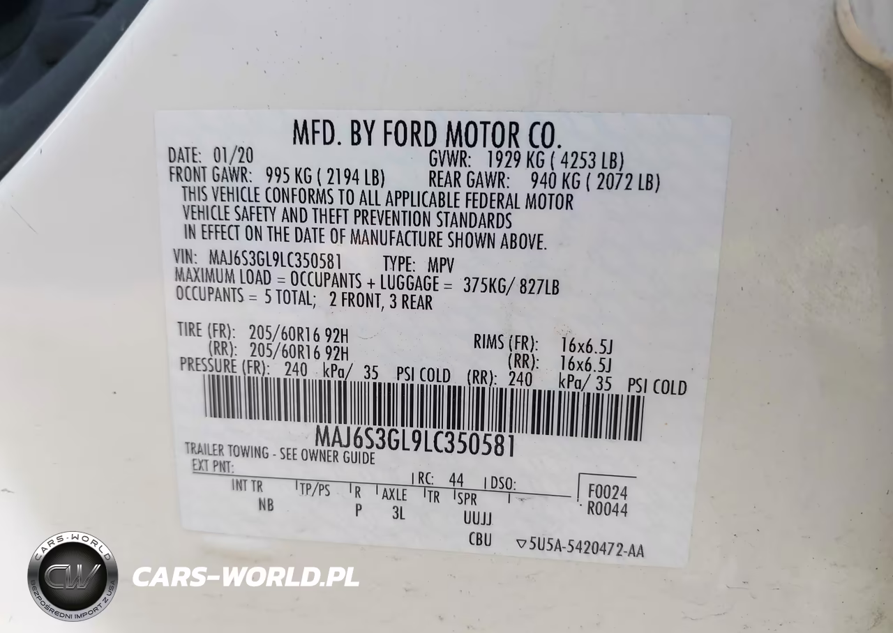 2020 Ford Ecosport Se VIN:MAJ6S3GL9LC350581 - 9