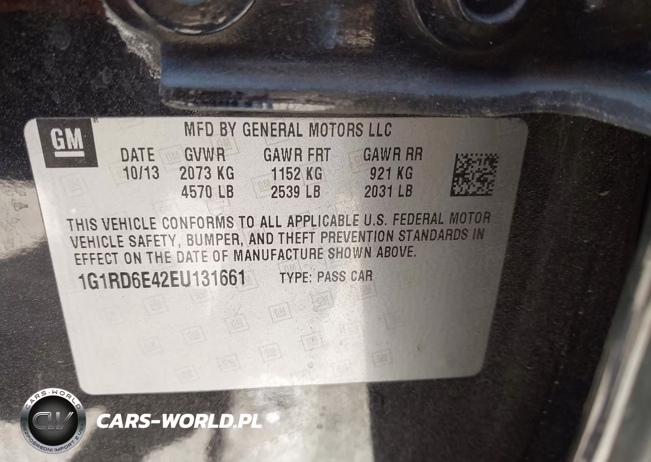 2014 Chevrolet Volt VIN:1G1RD6E42EU131661 - 9