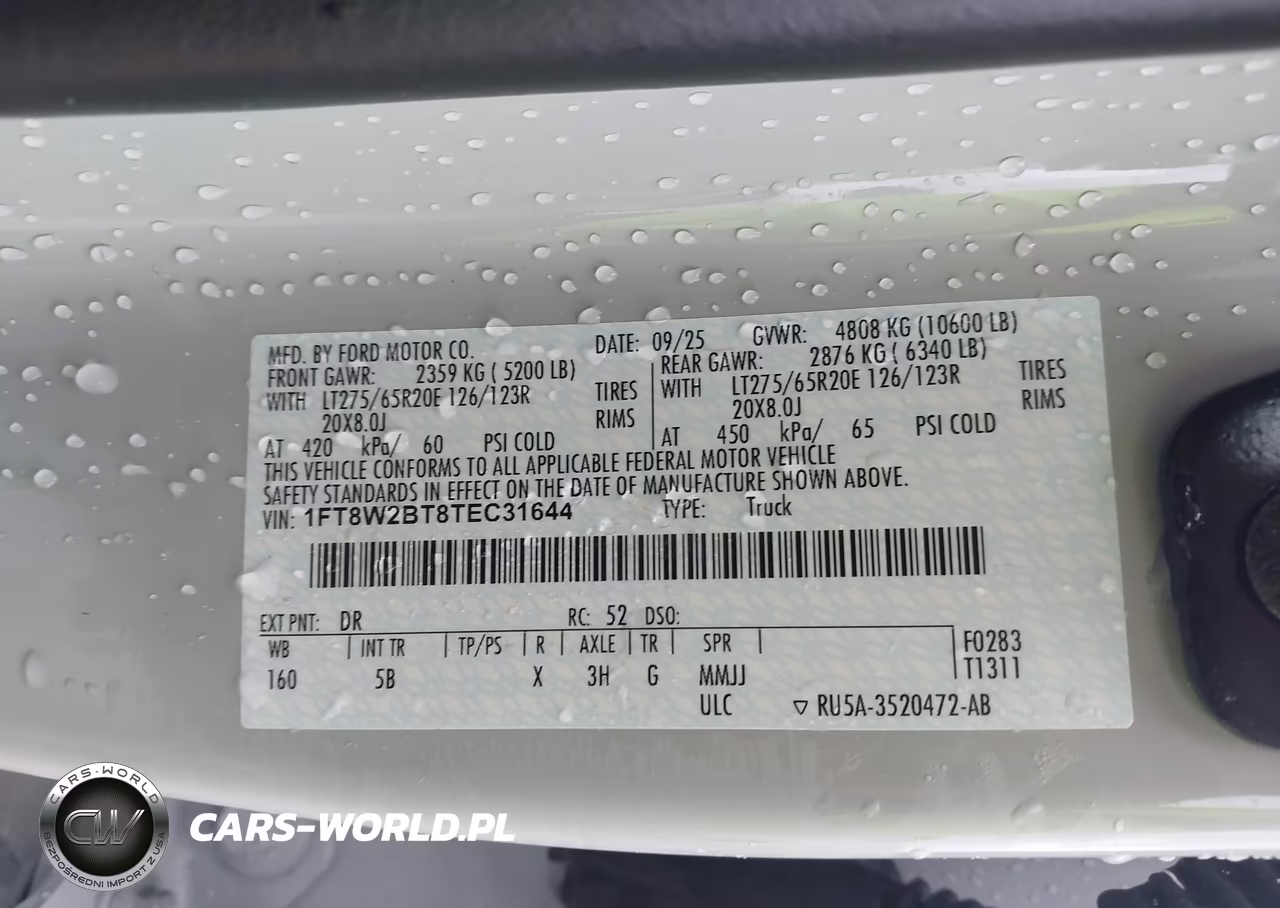 2026 Ford F-250 Lariat VIN:1FT8W2BT8TEC31644 - 8