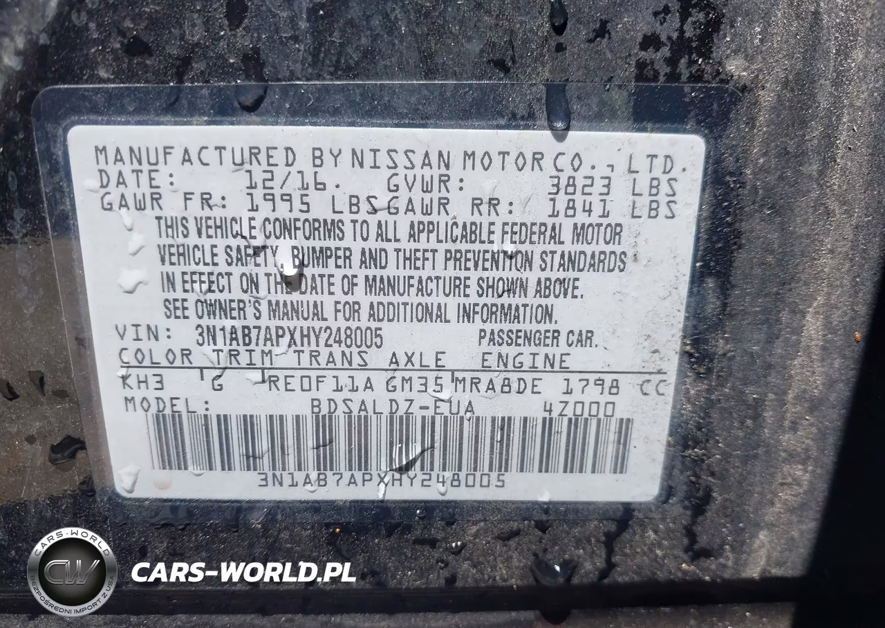 2017 Nissan Sentra Sv VIN:3N1AB7APXHY248005 - 9