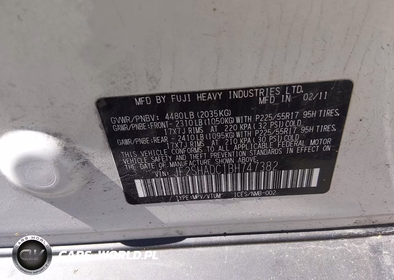 2011 Subaru Forester 2.5X Premium VIN:JF2SHADC1BH747382 - 9