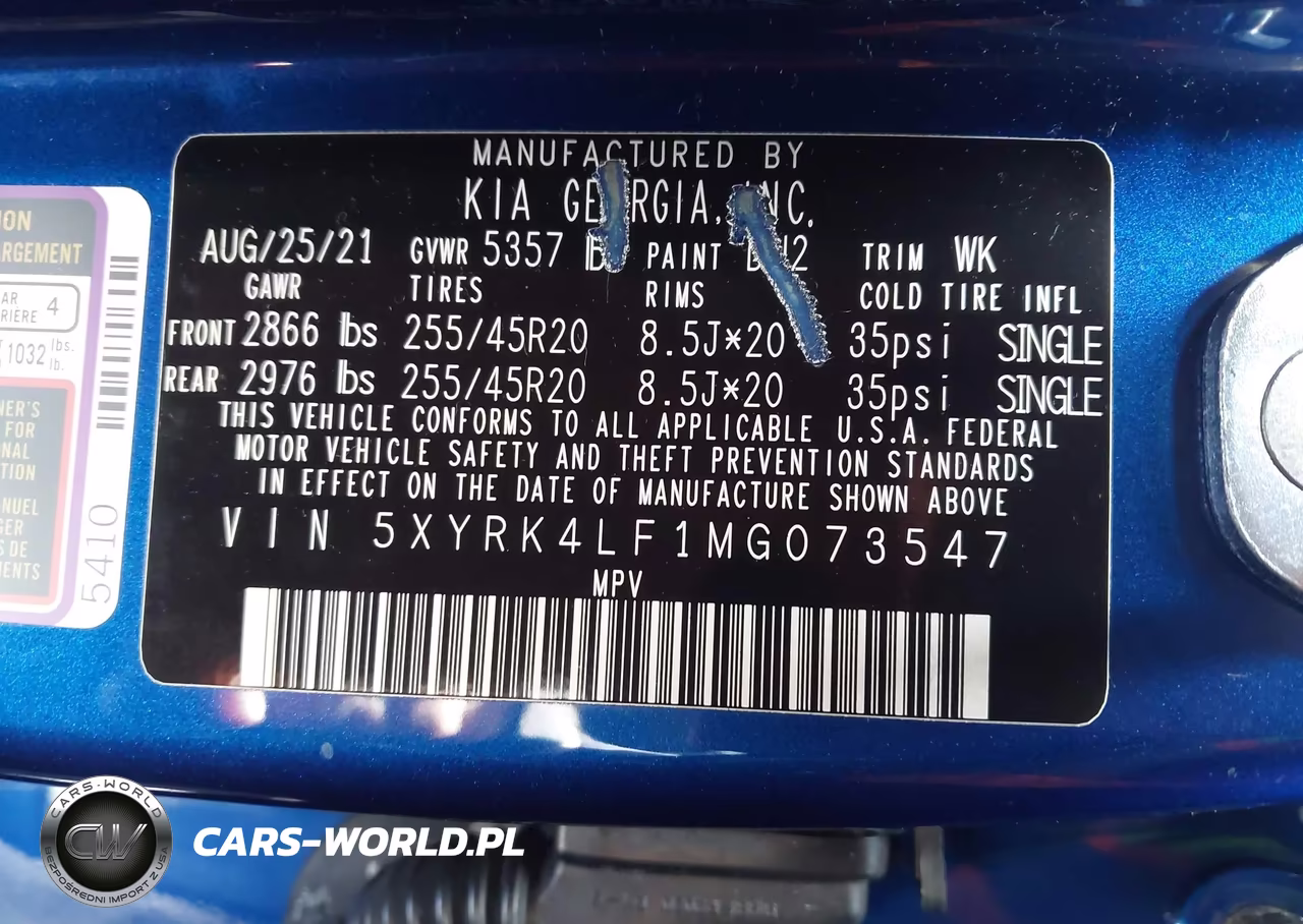 2021 Kia Sorento Sx VIN:5XYRK4LF1MG073547 - 9