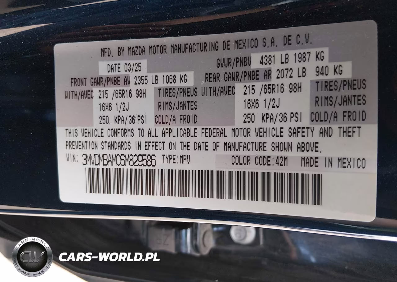 2025 Mazda Cx-30 2.5 S VIN:3MVDMBAM0SM829586 - 9