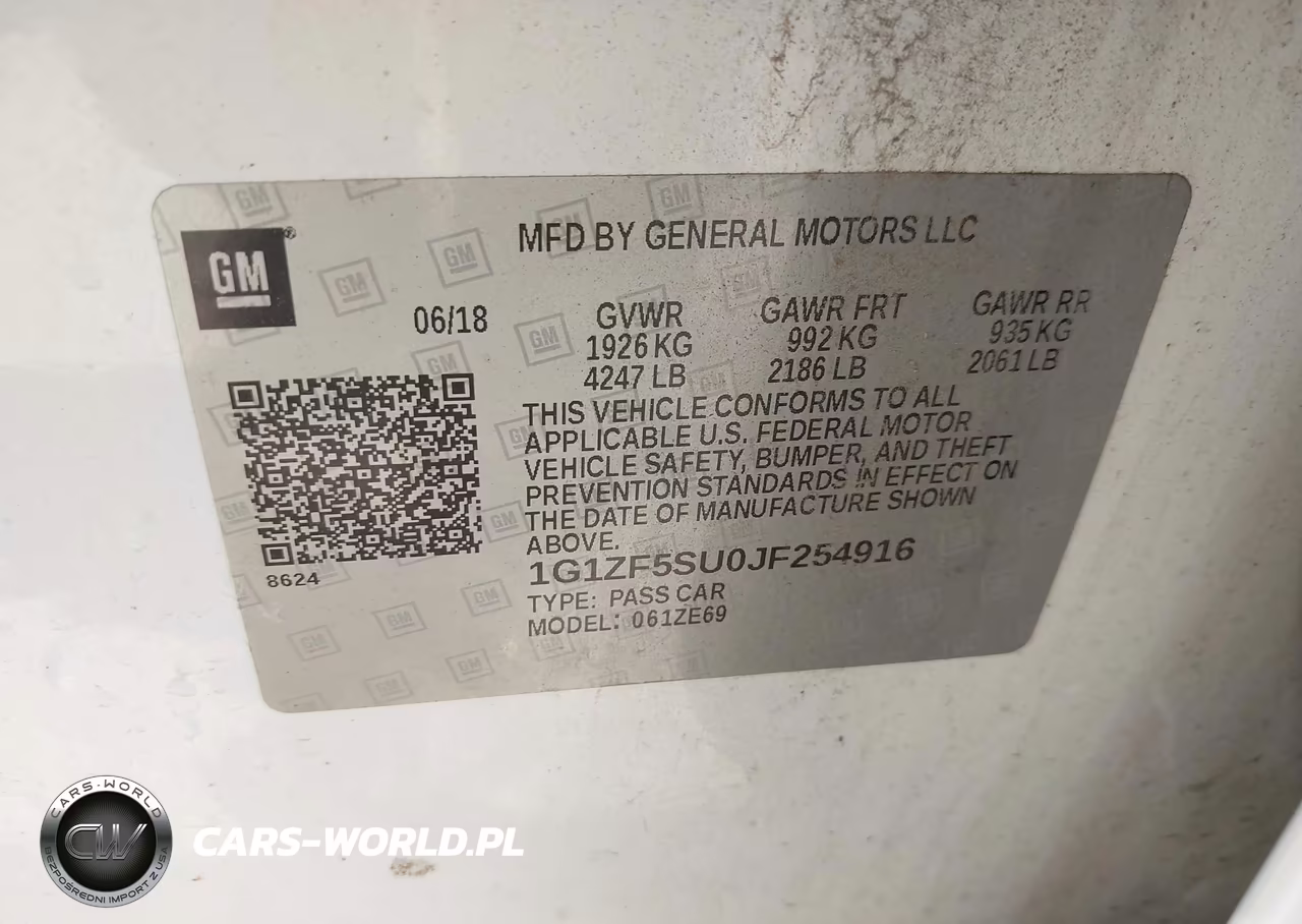 2018 Chevrolet Malibu Hybrid VIN:1G1ZF5SU0JF254916 - 9