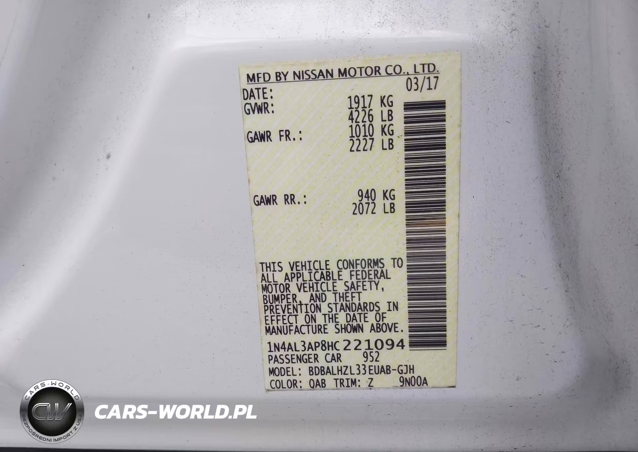 2017 Nissan Altima 2.5 VIN:1N4AL3AP8HC221094 - 9