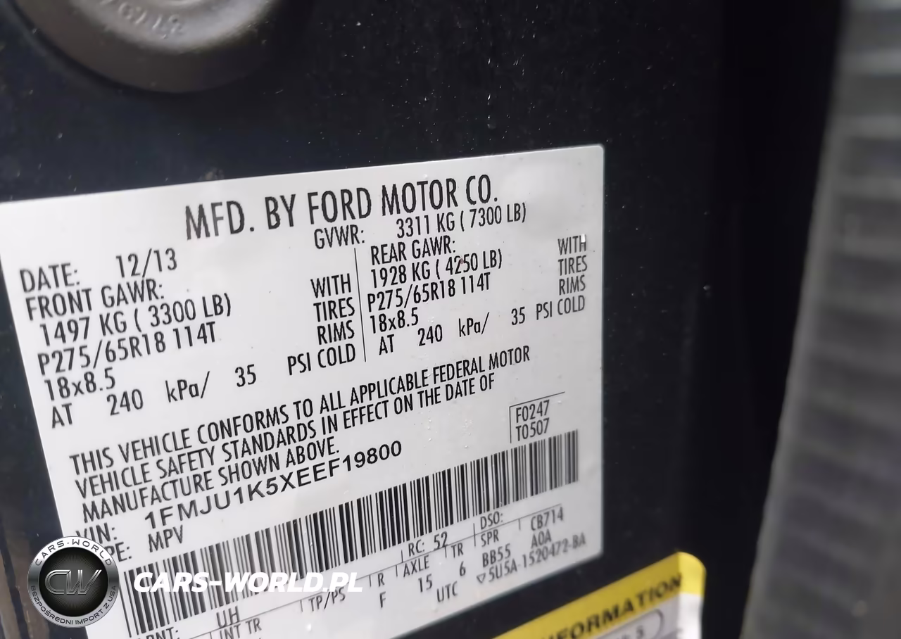 2014 Ford Expedition Limited VIN:1FMJU1K5XEEF19800 - 9