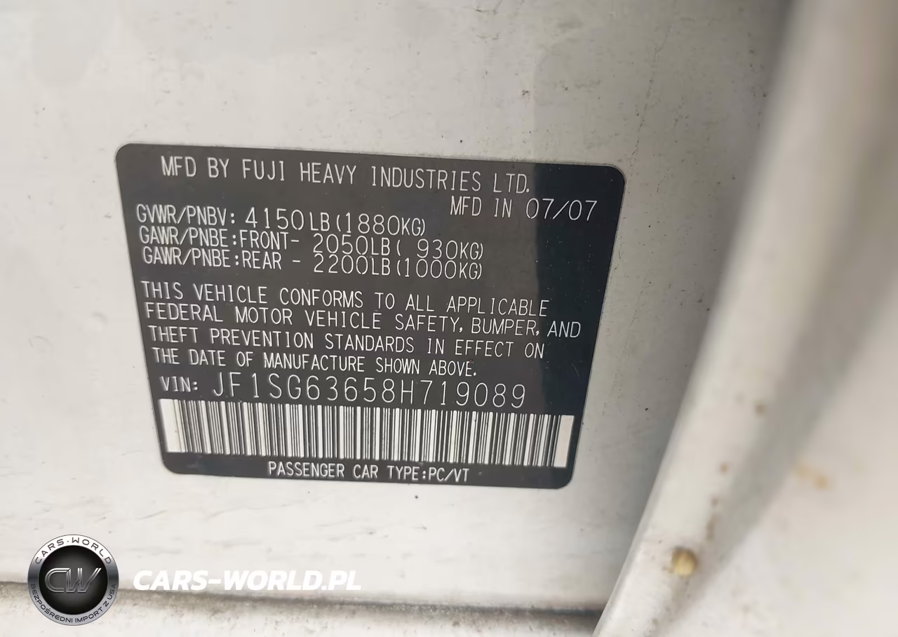2008 Subaru Forester 2.5X VIN:JF1SG63658H719089 - 9