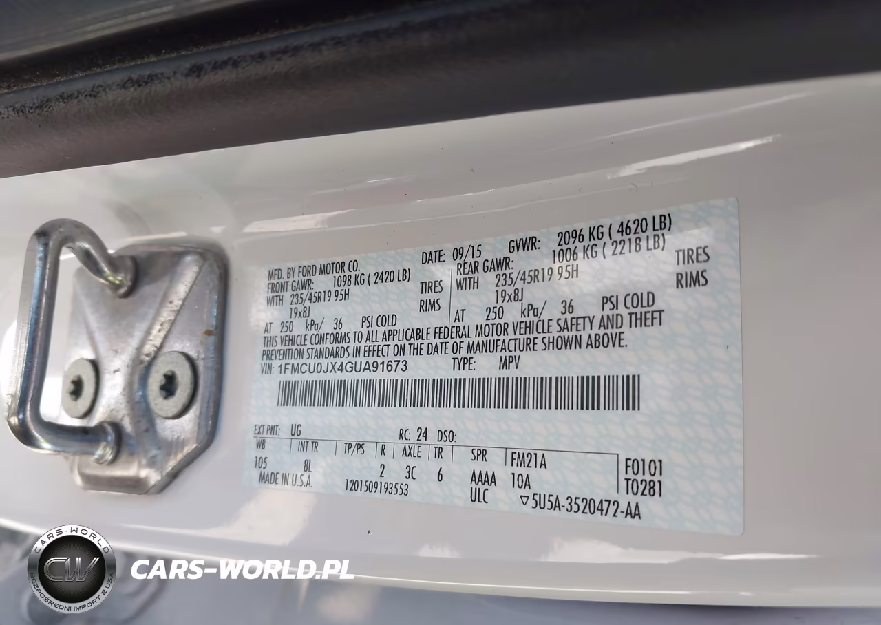 2016 Ford Escape Titanium VIN:1FMCU0JX4GUA91673 - 9