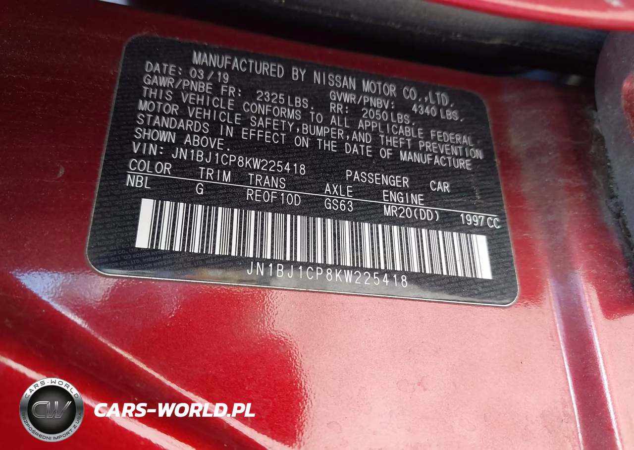 2019 Nissan Rogue Sport Sl VIN:JN1BJ1CP8KW225418 - 9