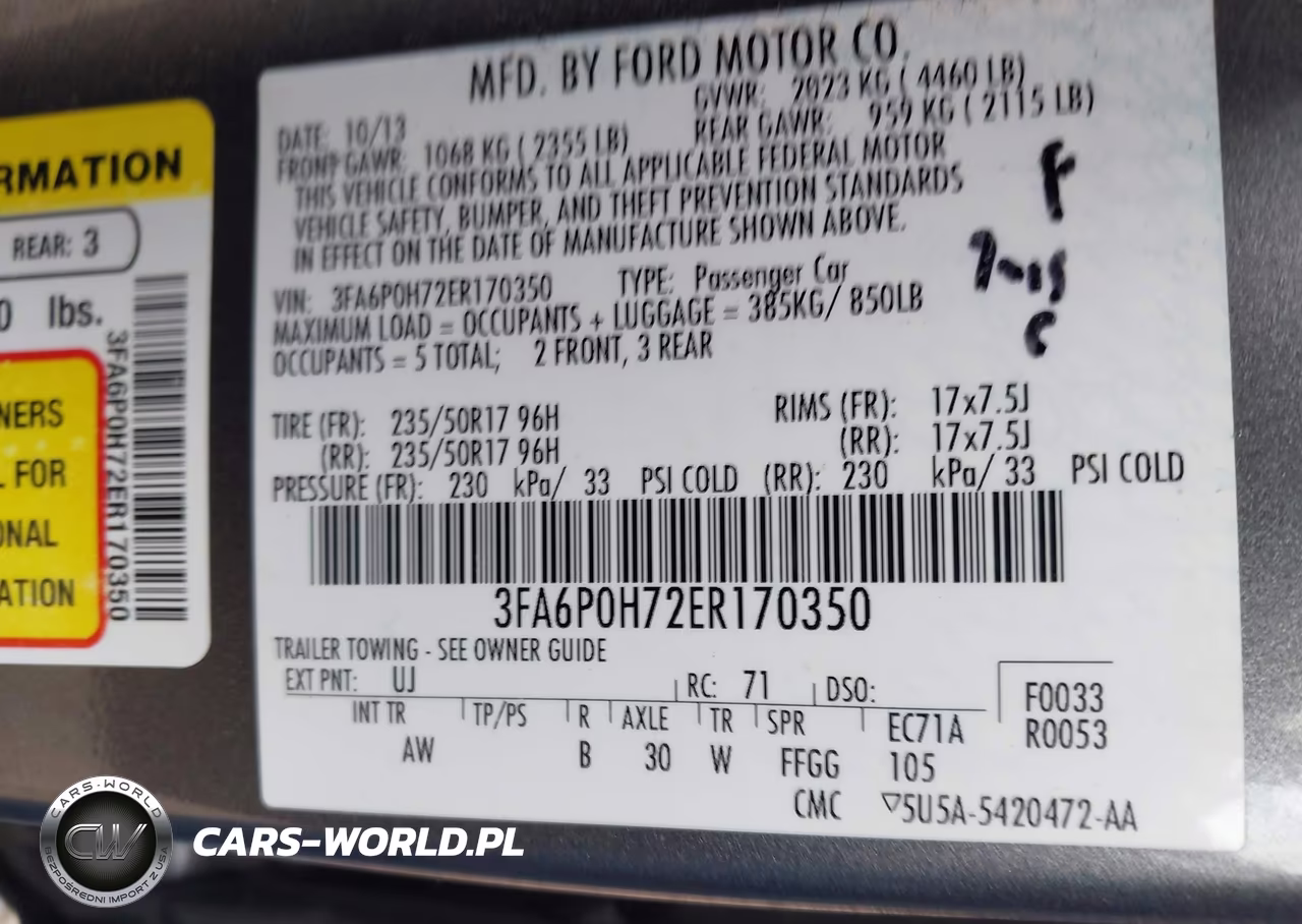 2014 Ford Fusion Se VIN:3FA6P0H72ER170350 - 9