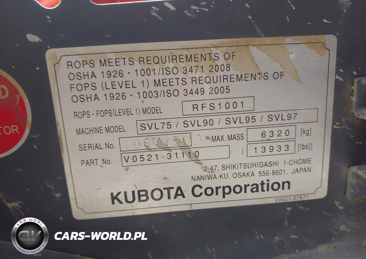 2021 Kubota Svl74 Skid Steer VIN:KBCZ052CCM1J61125 - 9