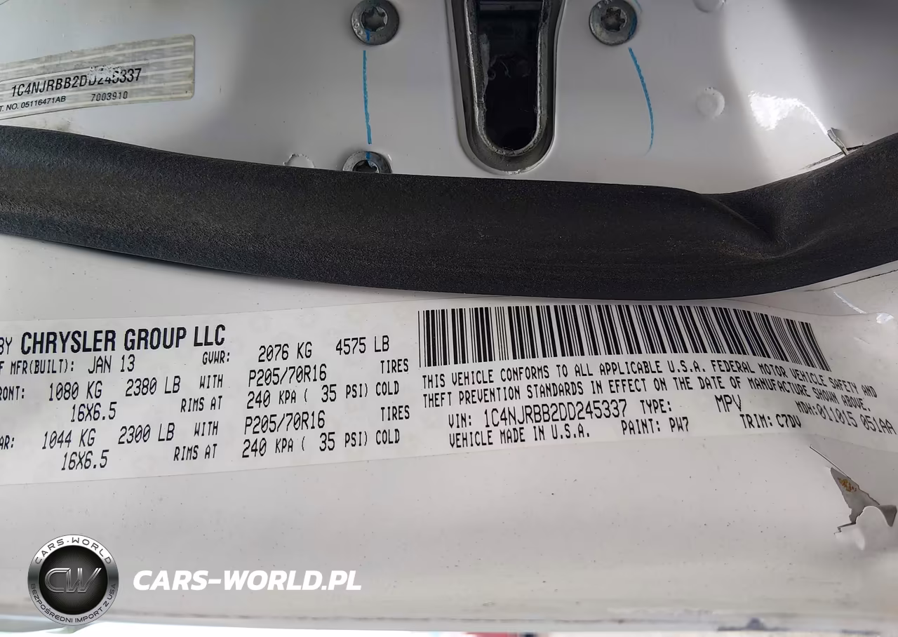 2013 Jeep Patriot Sport VIN:1C4NJRBB2DD245337 - 9