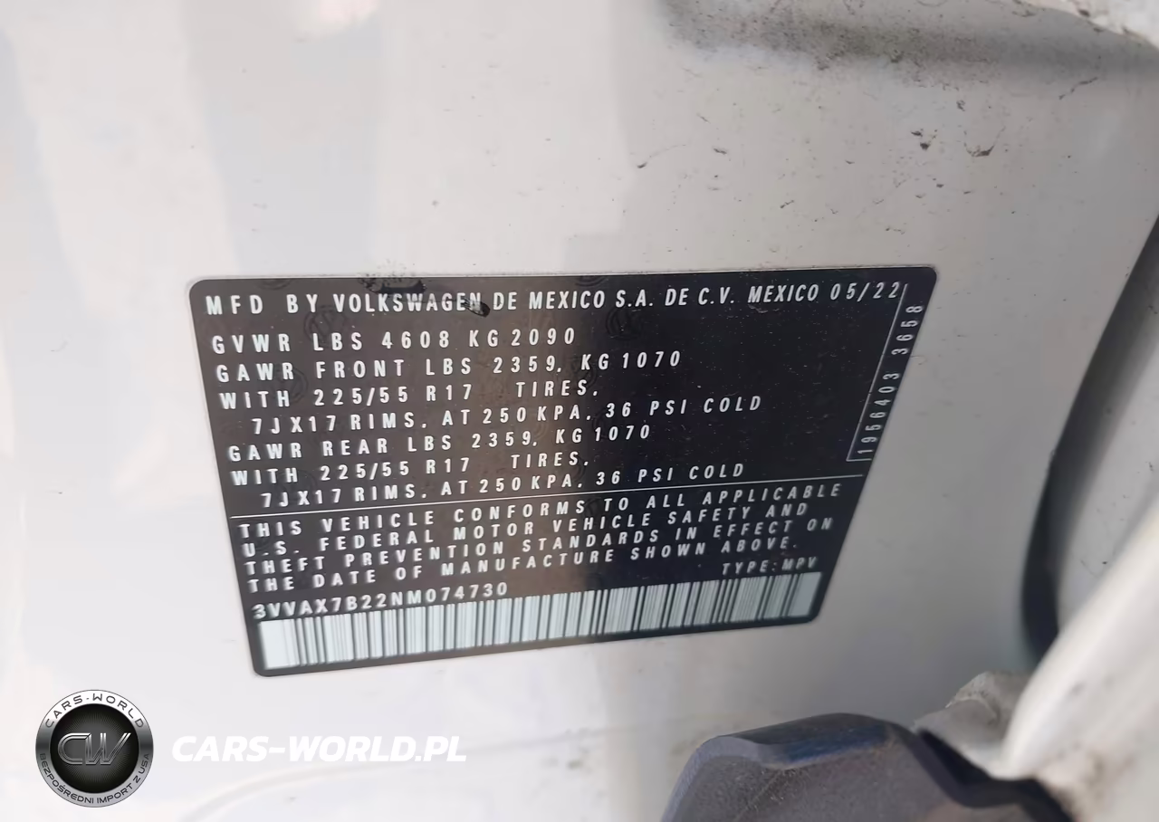 2022 Volkswagen Taos 1.5T S VIN:3VVAX7B22NM074730 - 9