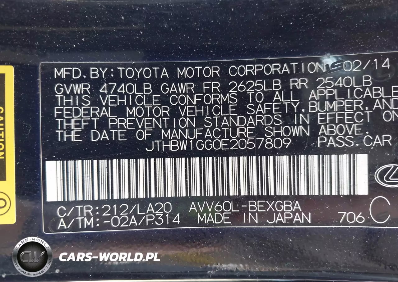 2014 Lexus Es 300H VIN:JTHBW1GG0E2057809 - 9
