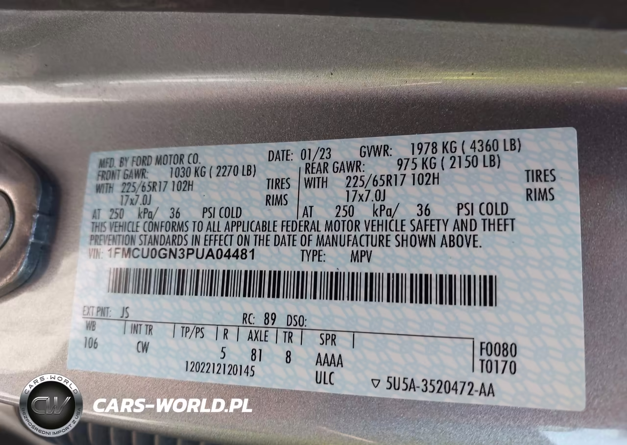 2023 Ford Escape Active VIN:1FMCU0GN3PUA04481 - 9