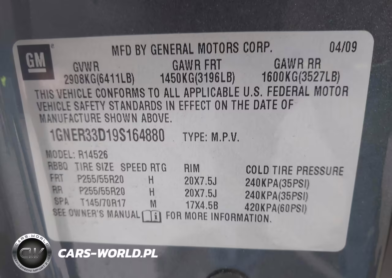 2009 Chevrolet Traverse Ltz VIN:1GNER33D19S164880 - 9