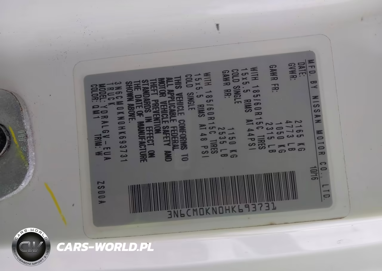 2017 Nissan Nv200 Sv VIN:3N6CM0KN0HK693731 - 9