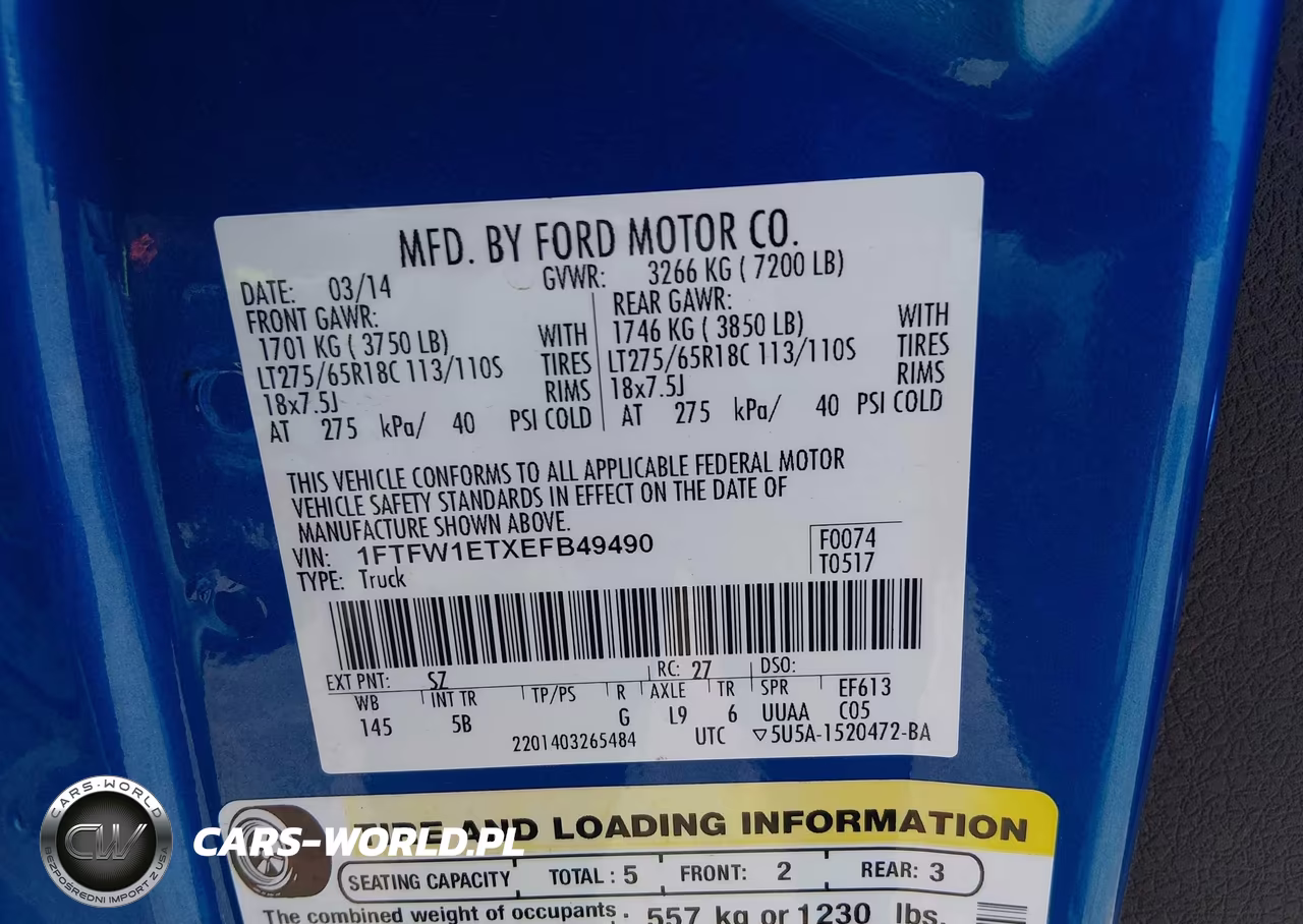 2014 Ford F-150 Fx4 VIN:1FTFW1ETXEFB49490 - 9