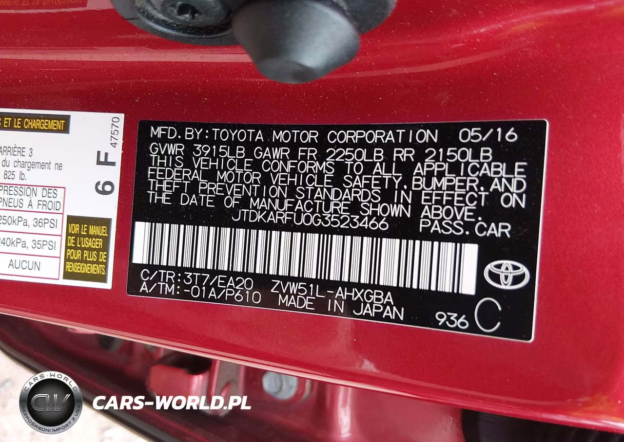 2016 Toyota Prius Four VIN:JTDKARFU0G3523466 - 9