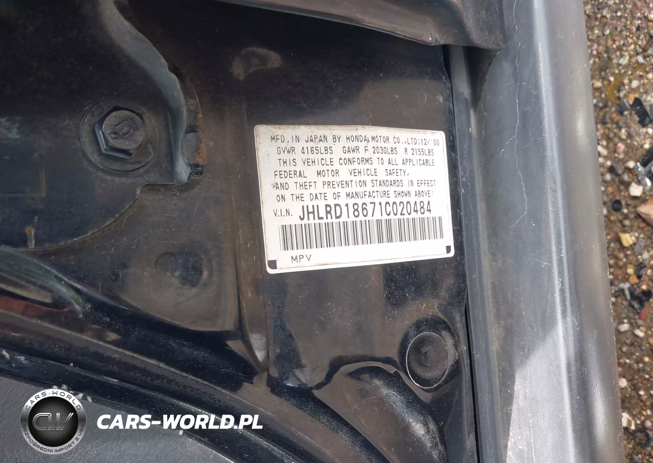 2001 Honda Cr-V Ex VIN:JHLRD18671C020484 - 9