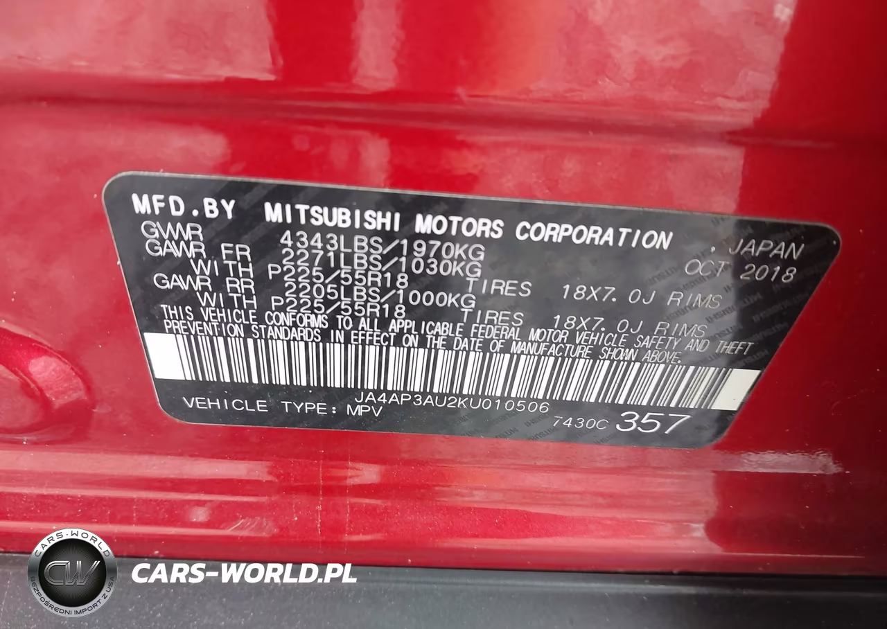 2019 Mitsubishi Outlander Sport 2.0 Le VIN:JA4AP3AU2KU010506 - 9
