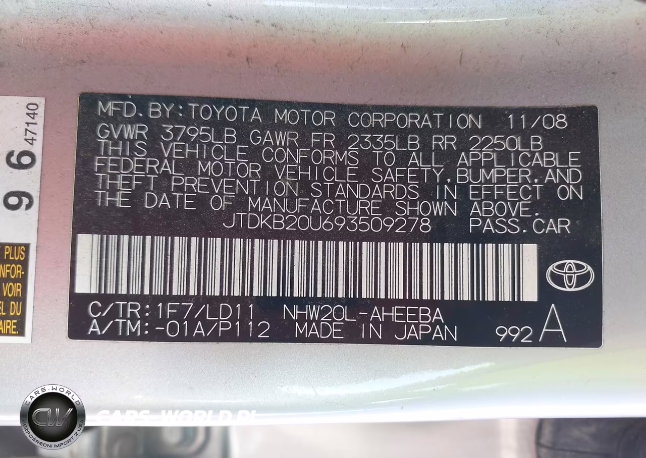 2009 Toyota Prius Touring VIN:JTDKB20U693509278 - 9