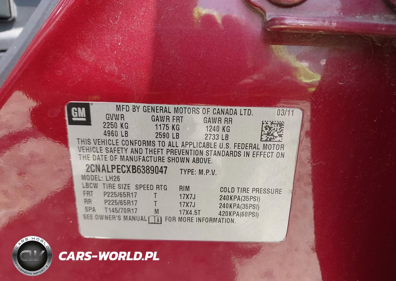 2011 Chevrolet Equinox 2Lt VIN:2CNALPECXB6389047 - 9
