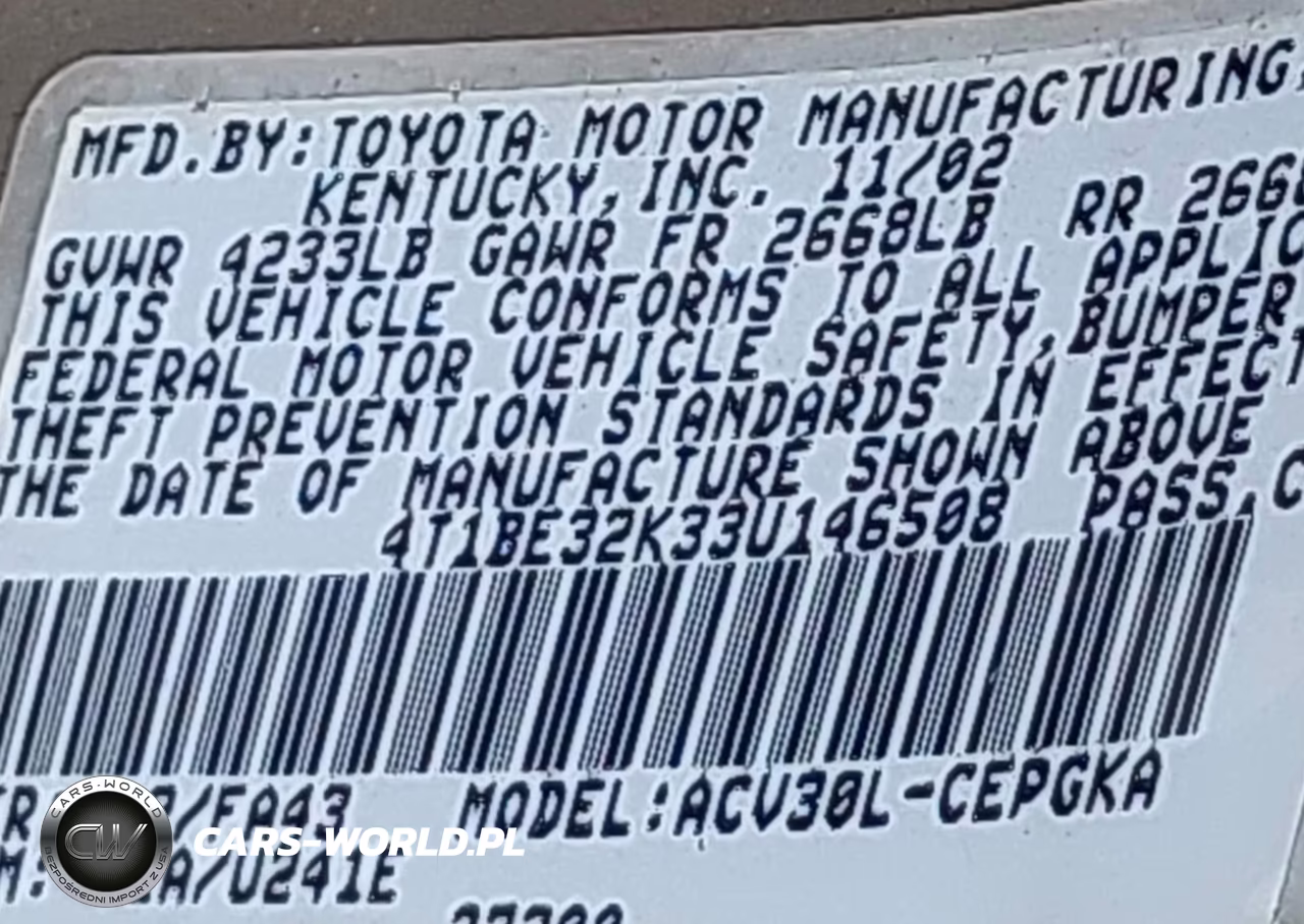 2003 Toyota Camry Xle VIN:4T1BE32K33U146508 - 9