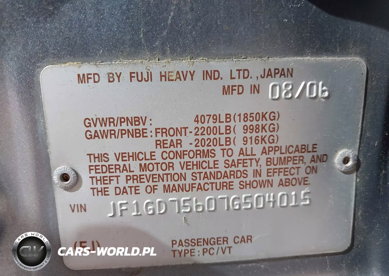 2007 Subaru Impreza Wrx Tr VIN:JF1GD75607G504015 - 9