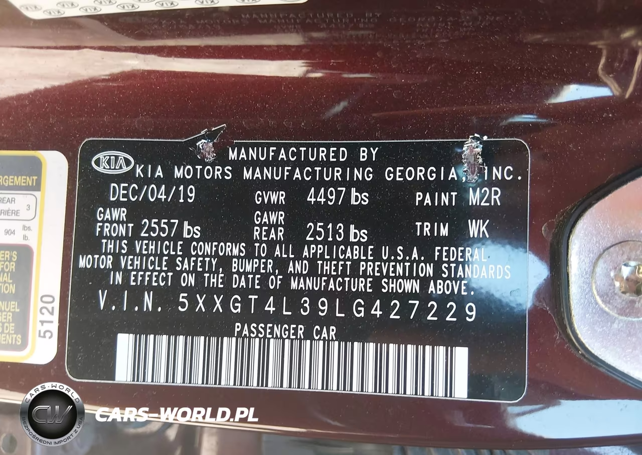 2020 Kia Optima Lx VIN:5XXGT4L39LG427229 - 9