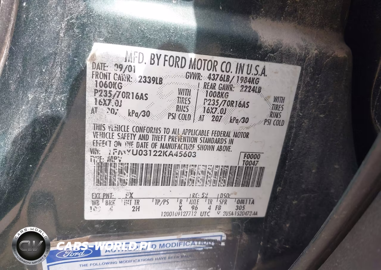 2002 Ford Escape Xlt VIN:1FMYU03122KA45603 - 9
