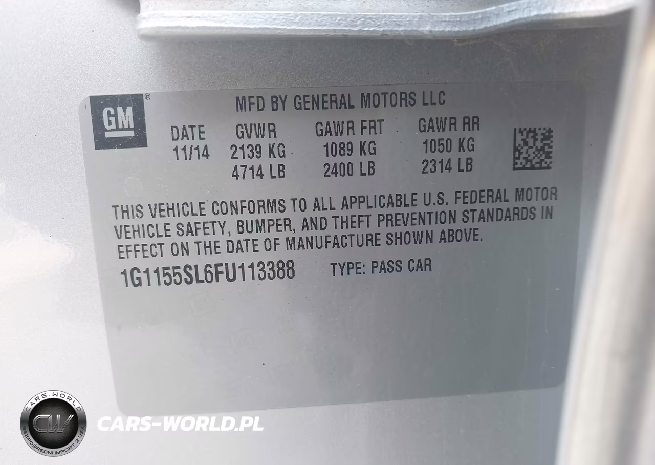 2015 Chevrolet Impala 1Lz VIN:1G1155SL6FU113388 - 9
