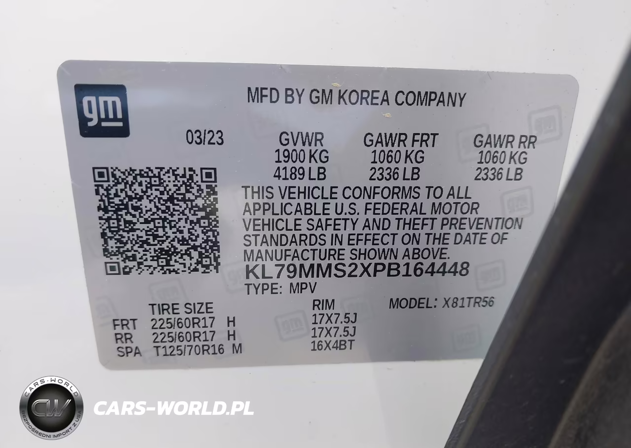 2023 Chevrolet Trailblazer Fwd Ls VIN:KL79MMS2XPB164448 - 9