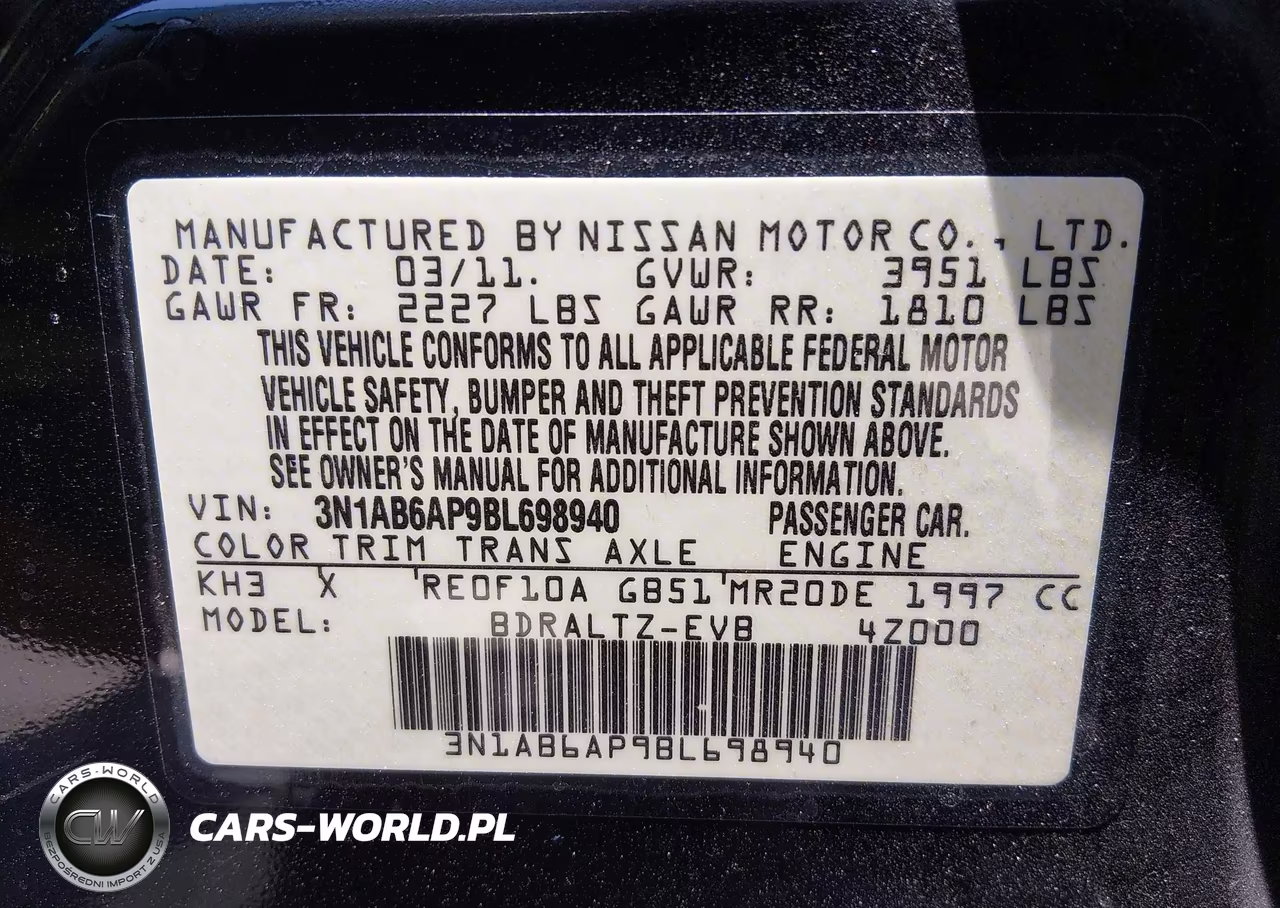 2011 Nissan Sentra 2.0S VIN:3N1AB6AP9BL698940 - 9