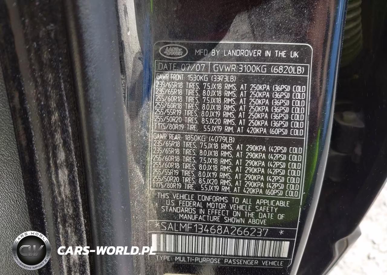 2008 Land Rover Range Rover Supercharged VIN:SALMF13468A266237 - 9