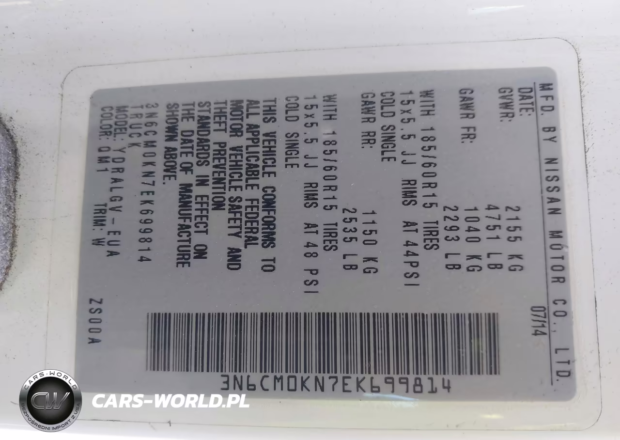 2014 Nissan Nv200 Sv VIN:3N6CM0KN7EK699814 - 9