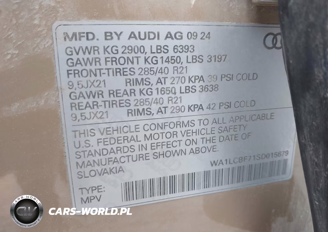 2025 Audi Q7 Premium Plus 45 Tfsi Quattro Tiptronic VIN:WA1LCBF71SD015679 - 9