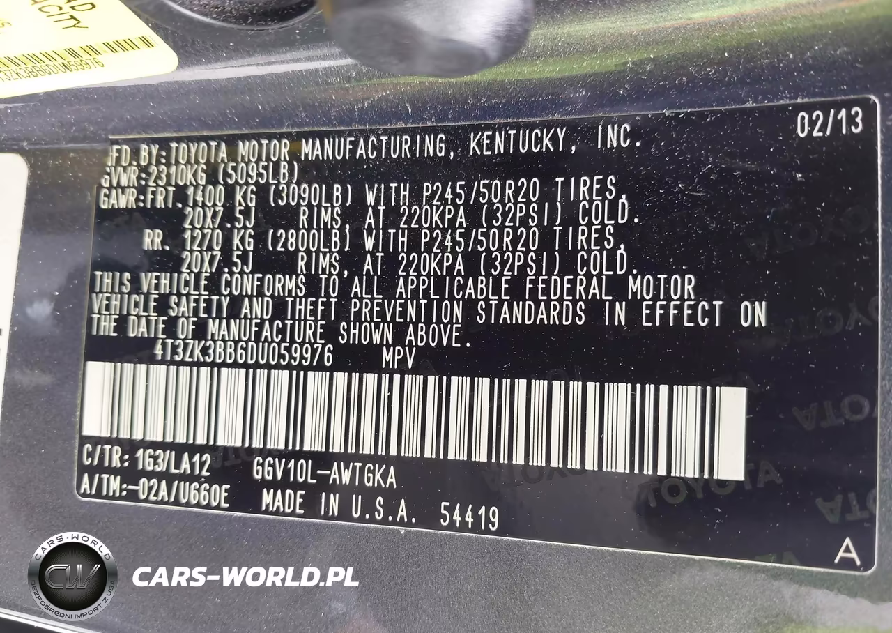 2013 Toyota Venza Xle V6 VIN:4T3ZK3BB6DU059976 - 9