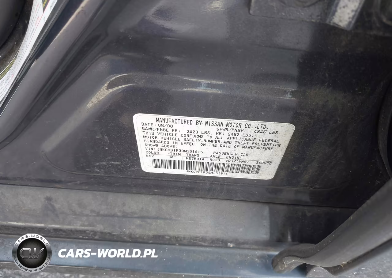 2009 Infiniti G37X VIN:JNKCV61F39M351915 - 9
