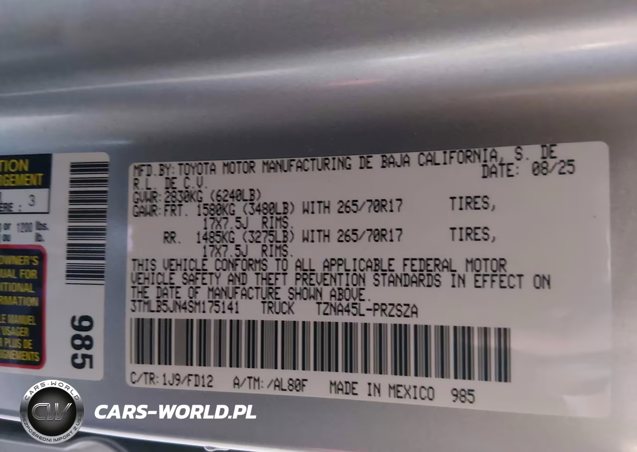 2025 Toyota Tacoma Trd Off Road VIN:3TMLB5JN4SM175141 - 9