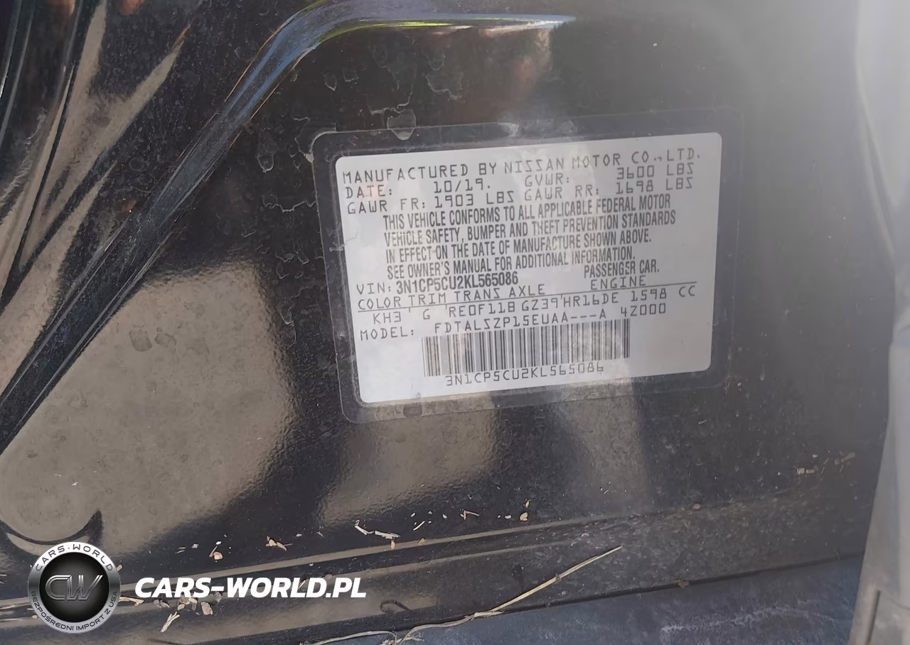 2019 Nissan Kicks Sv VIN:3N1CP5CU2KL565086 - 9